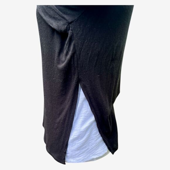 Olivaceous Black white layered sweater long sleeve top S - Picture 4 of 9